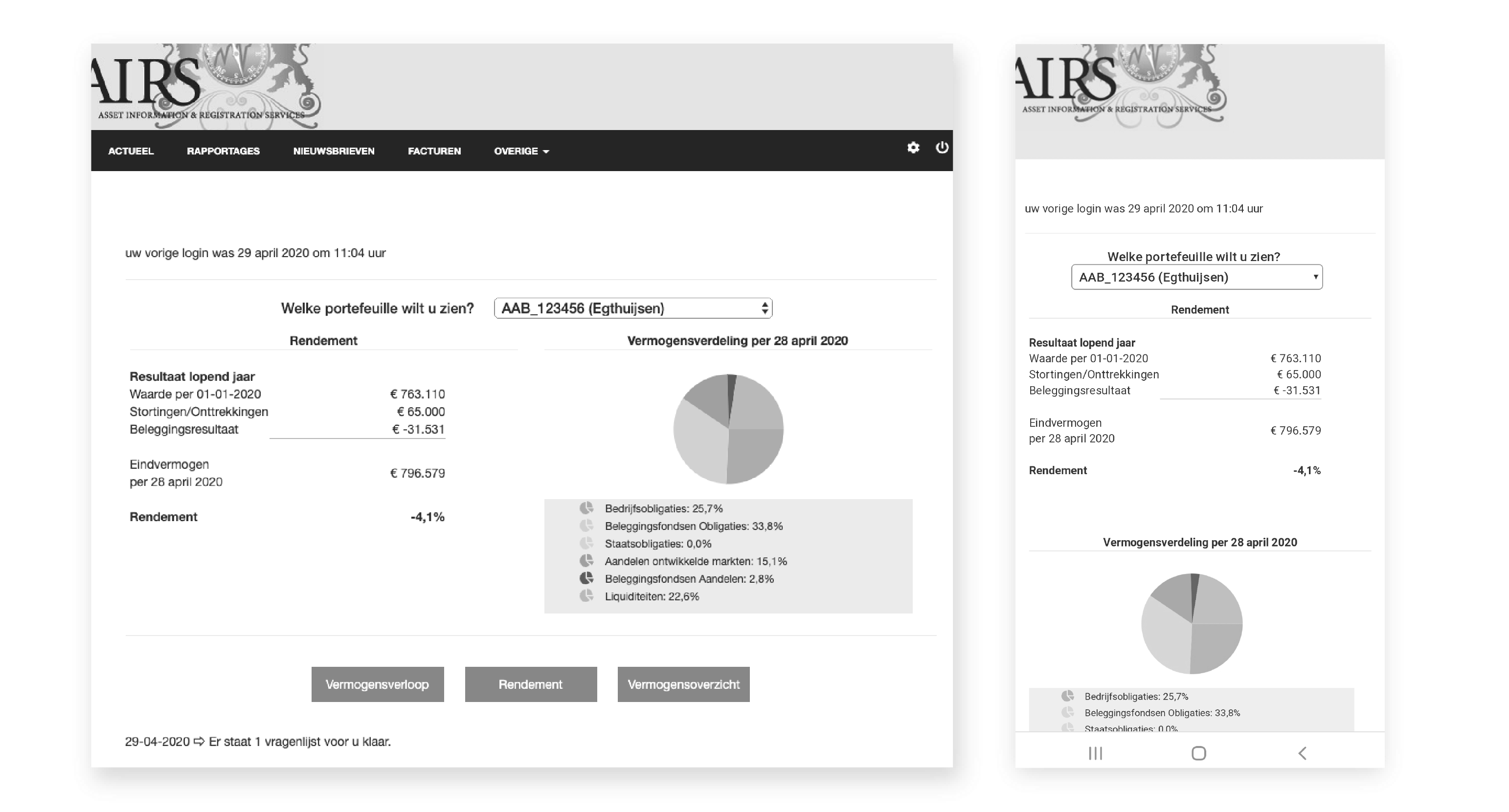 AIRS responsive website