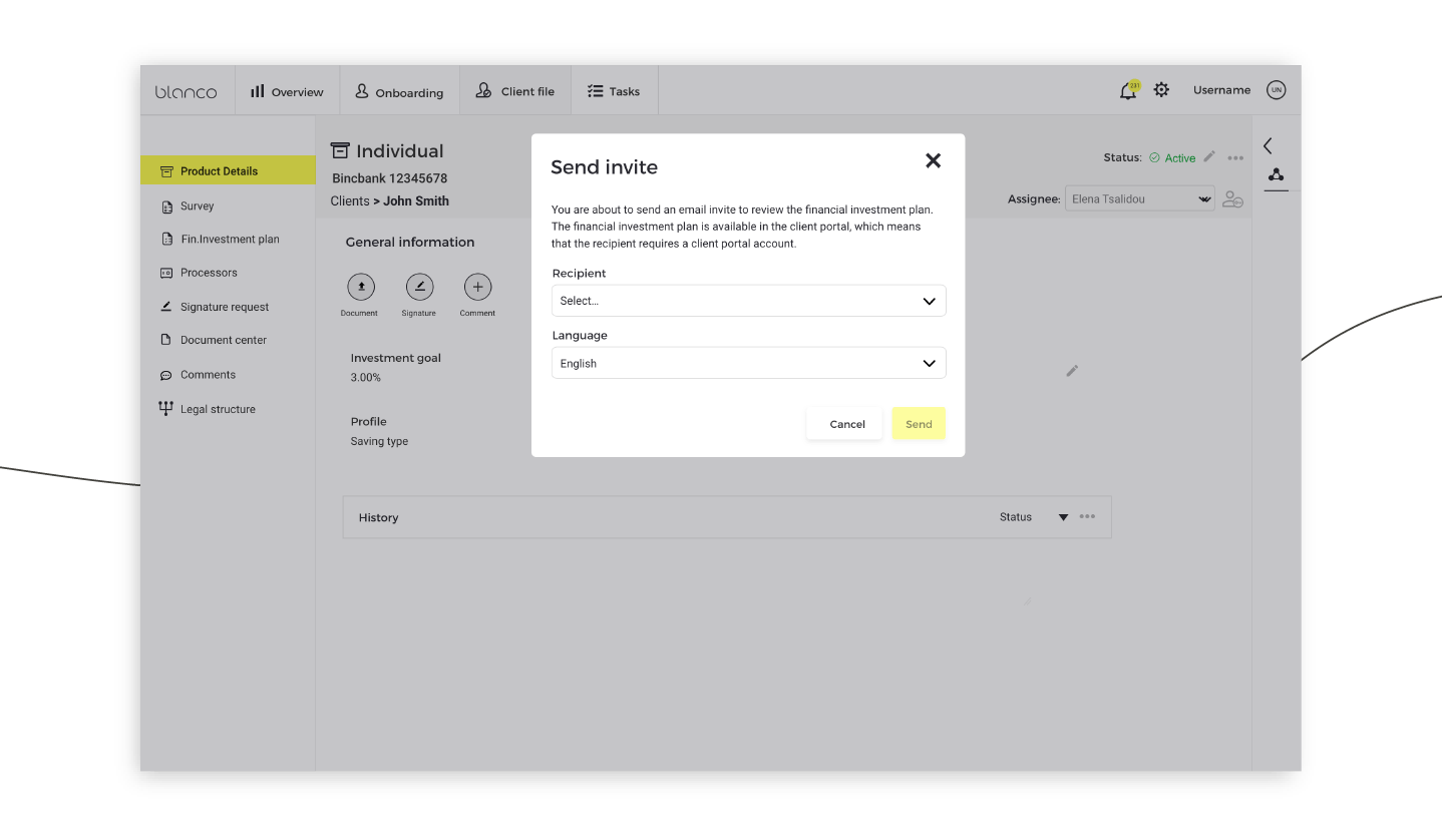 Improved FIP invitation in Client File 12