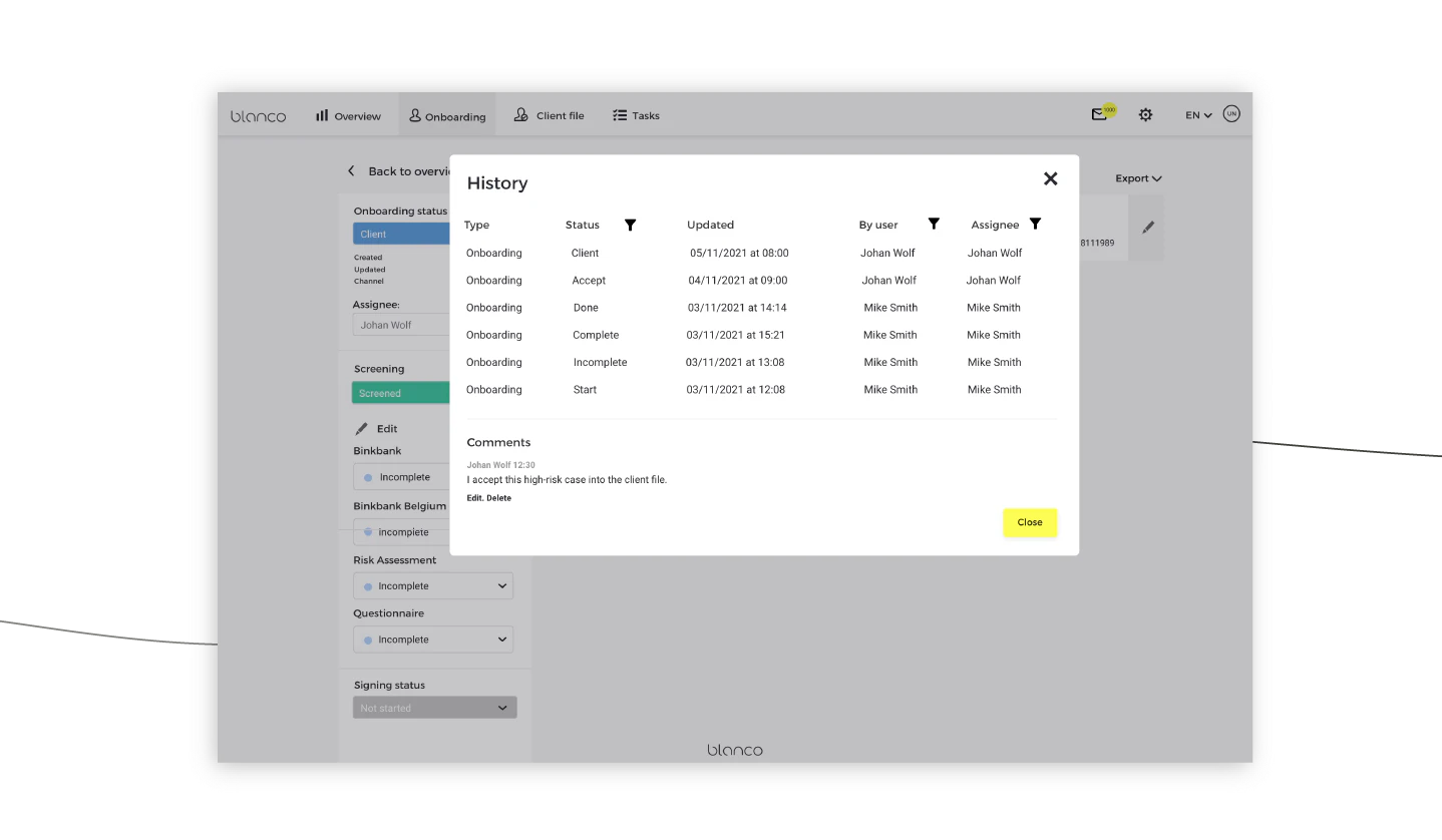 New onboarding workflow