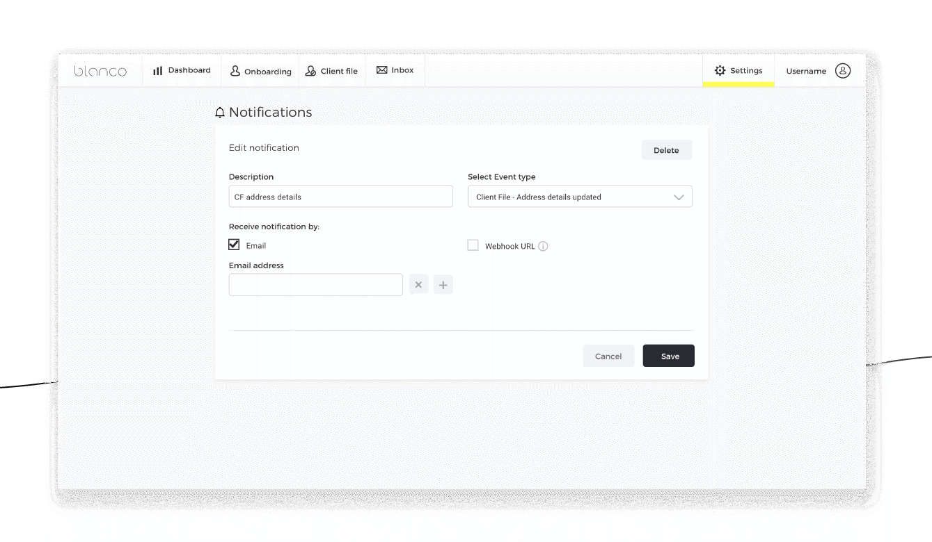 Notification client file